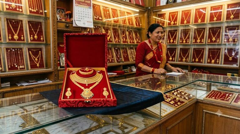 सुनको मूल्य घट्यो, प्रतितोला ३ लाख ८ सय रुपैयाँ कायम