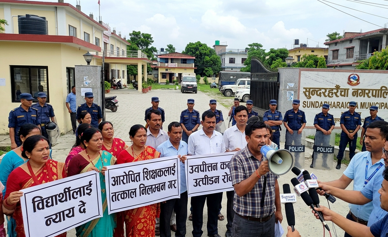 सुन्दरहरैंचा विद्यालय प्रकरण: शिक्षक निलम्बन गर्न निर्देशन